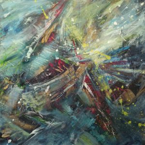 Blue Waves, Sabine Kraftmeier, Action Painting