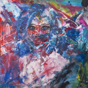 Dark Red Lady, Sabine Kraftmeier, Action Painting