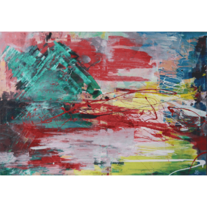 Green Wood Red, Sabine Kraftmeier, Action Painting