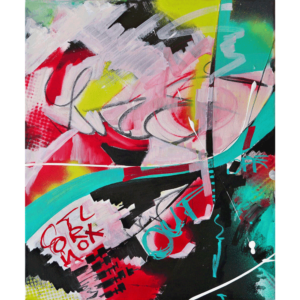 OUT off Control, 50 cm x 60 cm, Sabine Kraftmeier, Action Painting