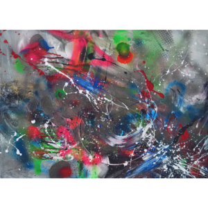 On Point., 70 cm x 50 cm, Sabine Kraftmeier, Action Painting